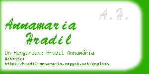 annamaria hradil business card